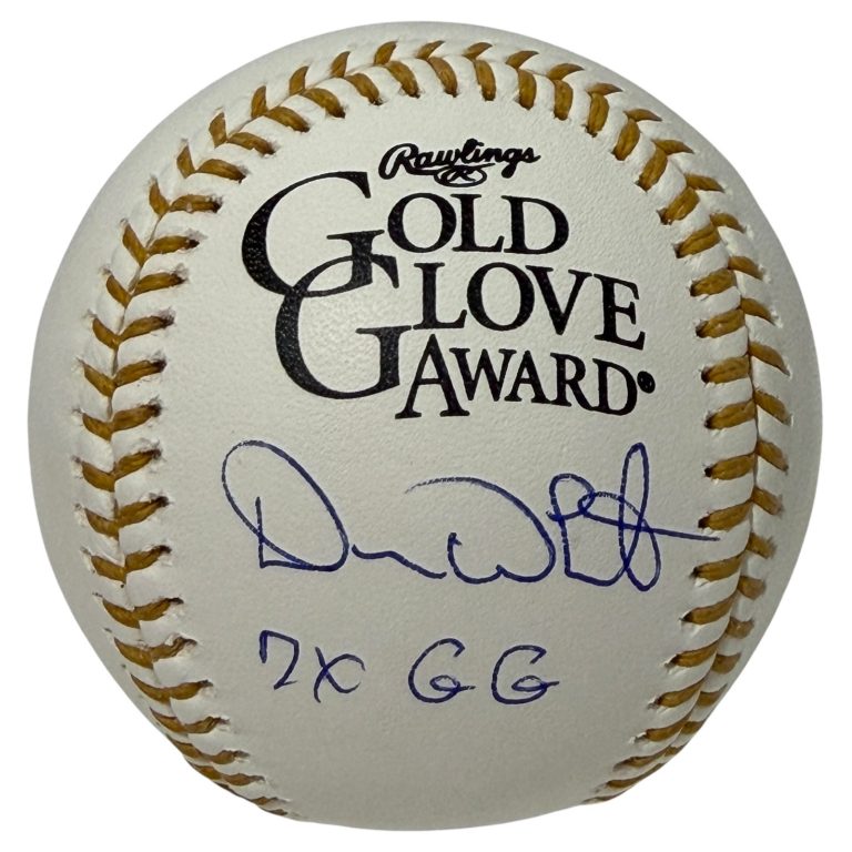 Devon White Signed Autographed Gold Glove Baseball w/ 7x GG JSA Witness COA