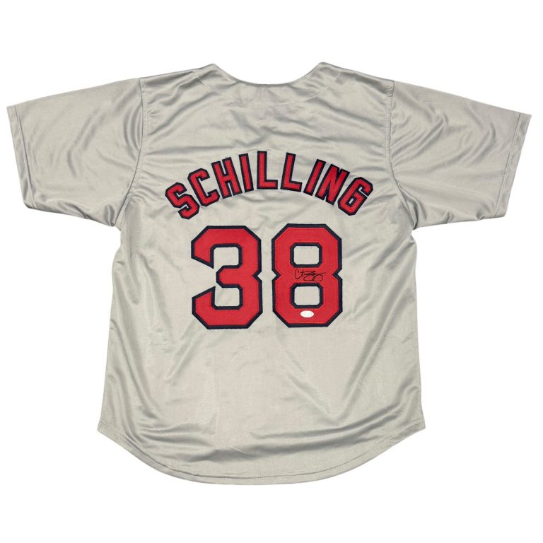 Curt Schilling Signed Autographed Boston Red Sox Custom Jersey JSA Witness COA G