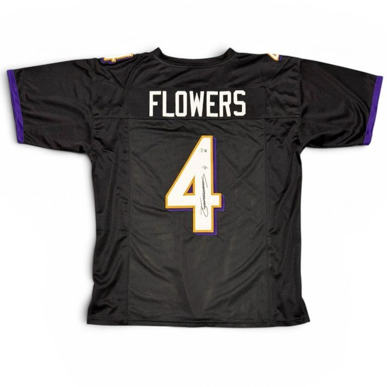 Zay Flowers Signed Baltimore Ravens Custom Jersey Beckett Witness BAS COA