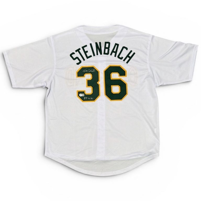 Terry Steinbach Signed Oakland Athletics Custom Jersey w/ WSC Beckett W BAS COA