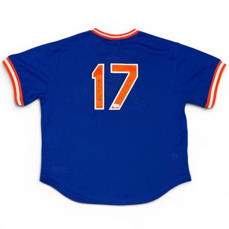 Keith Hernandez Signed Mets Mitchell & Ness Jersey w/ #17 Retired Becket BAS COA