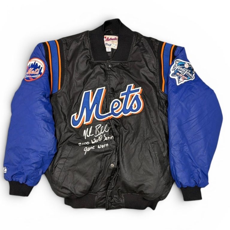Mike Bordick Signed Game Worn 2000 World Series Jacket New York Mets JSA Wit COA