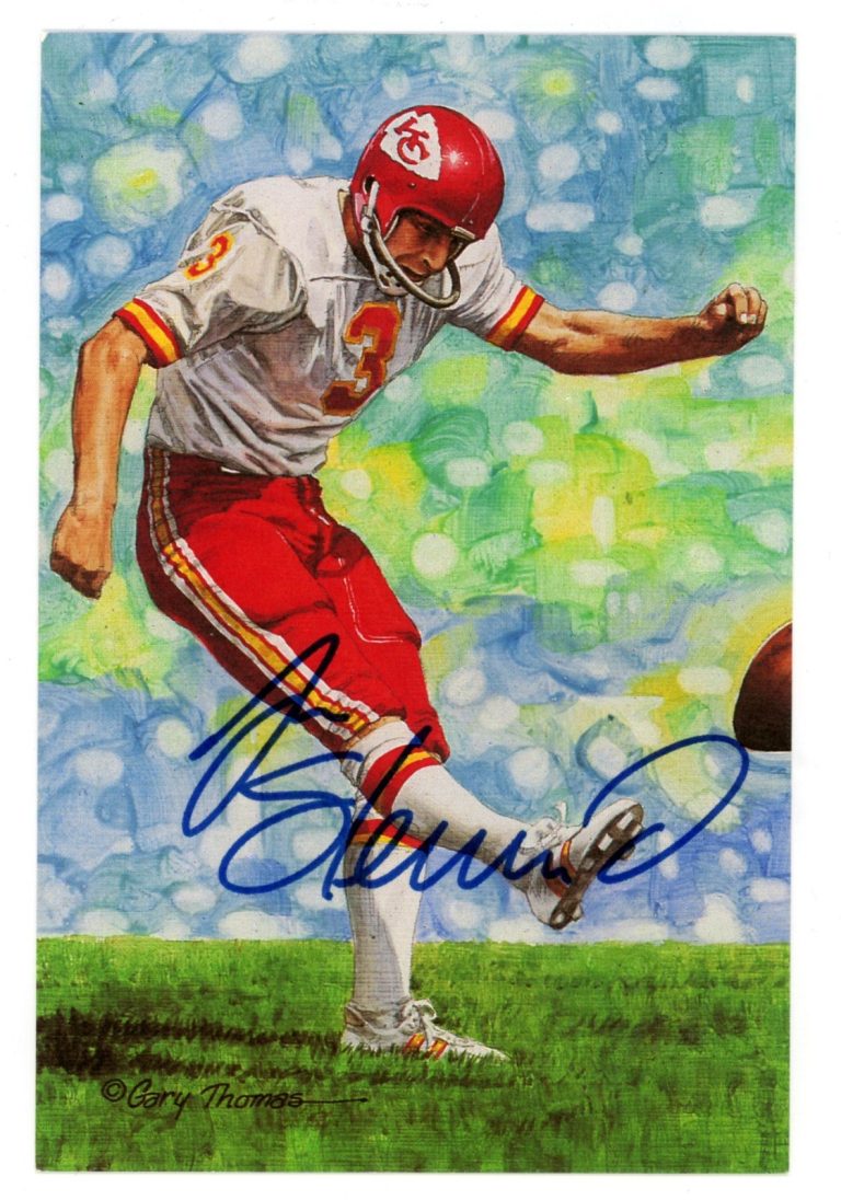 Jan Stenerud Signed Pro Football HOF GLAC Goal Line Art Card 1220/5000 JSA COA