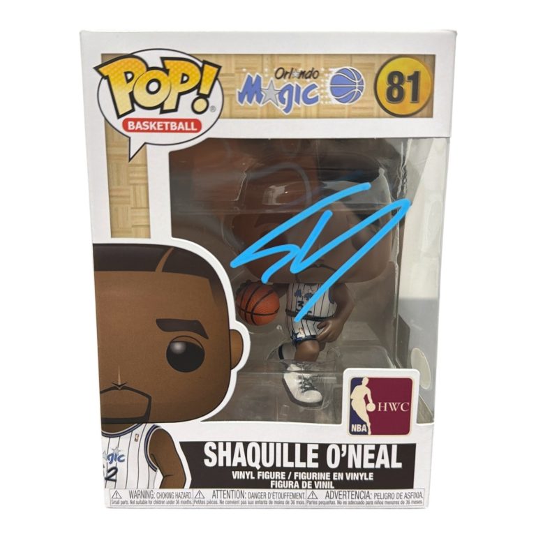 Shaquille O'Neal Signed Orlando Magic NBA HWC Funko Pop #81 JSA Witness COA Shaq