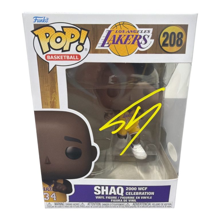 Shaquille O'Neal Signed Lakers 2000 WCF Celebration Funko Pop 208 JSA W COA Shaq