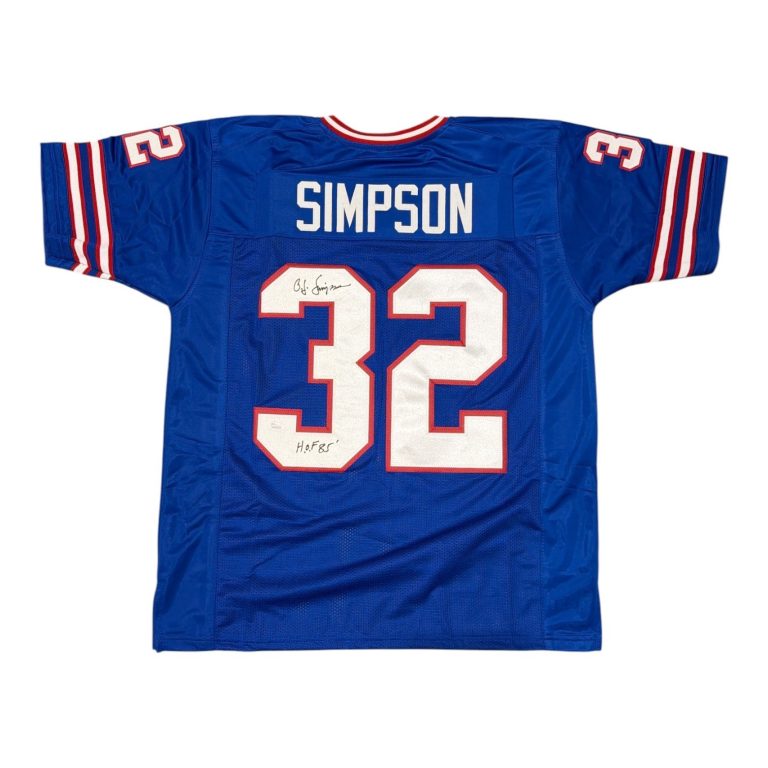 OJ Simpson Signed Autographed Buffalo Bills Custom Jersey w/ HOF 85 JSA COA
