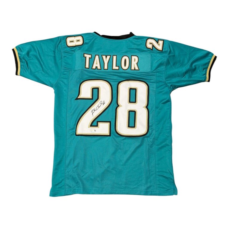 Fred Taylor Signed Jacksonville Jaguars Custom Jersey Beckett Witness BAS COA