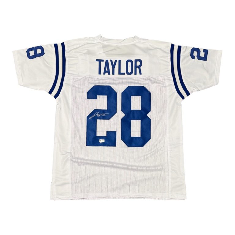 Jonathan Taylor Signed Indianapolis Colts Custom Jersey Beckett Witness BAS COA