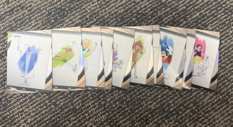 2026 Topps Chrome Disney Ink and Paint Insert Refractor Complete (10) Card Set