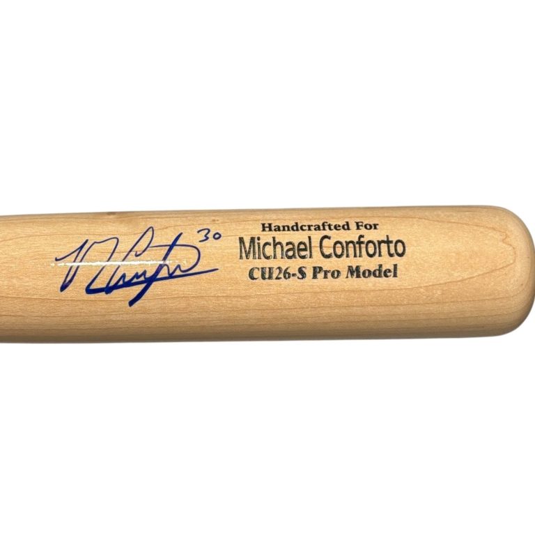 Michael Conforto Signed Game Model Marucci Bat CU26-2 Pro JSA COA Mets Cubs