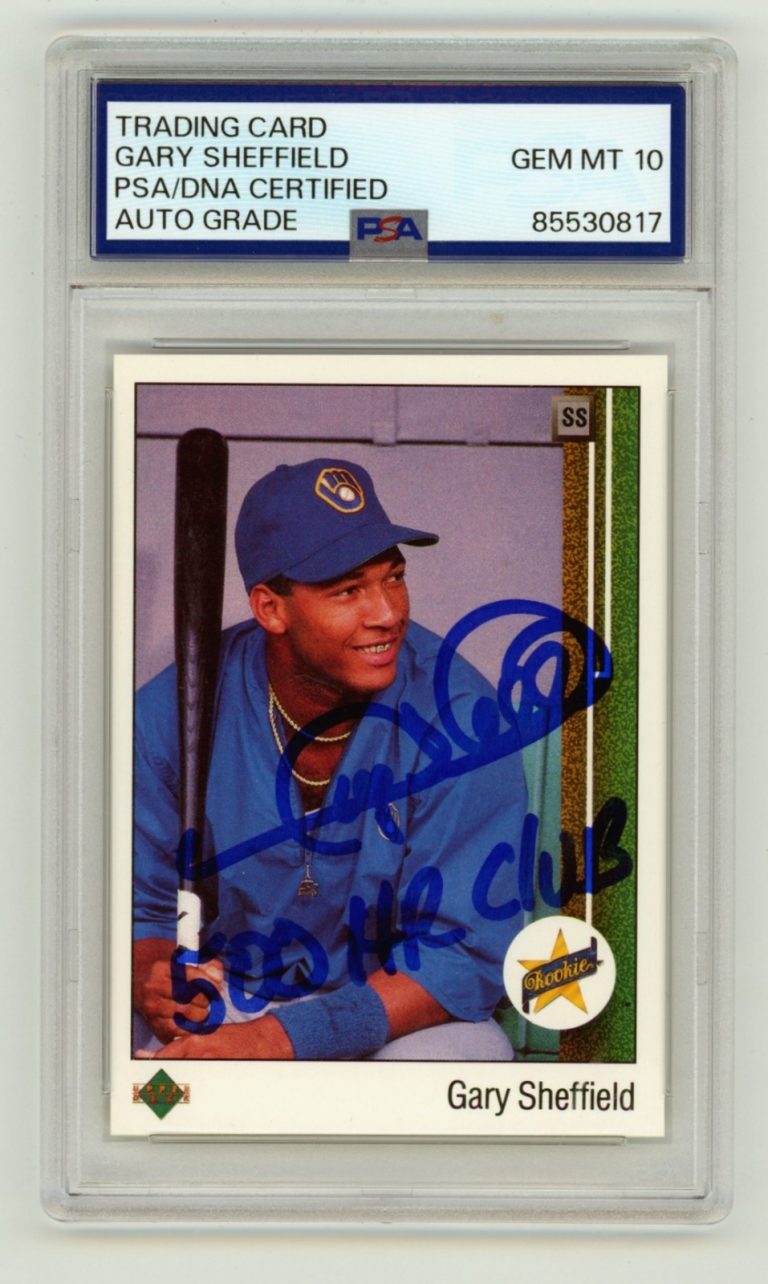 Gary Sheffield 1989 Upper Deck #13 Signed Rookie RC w/ 500 HR Club PSA 10 Auto