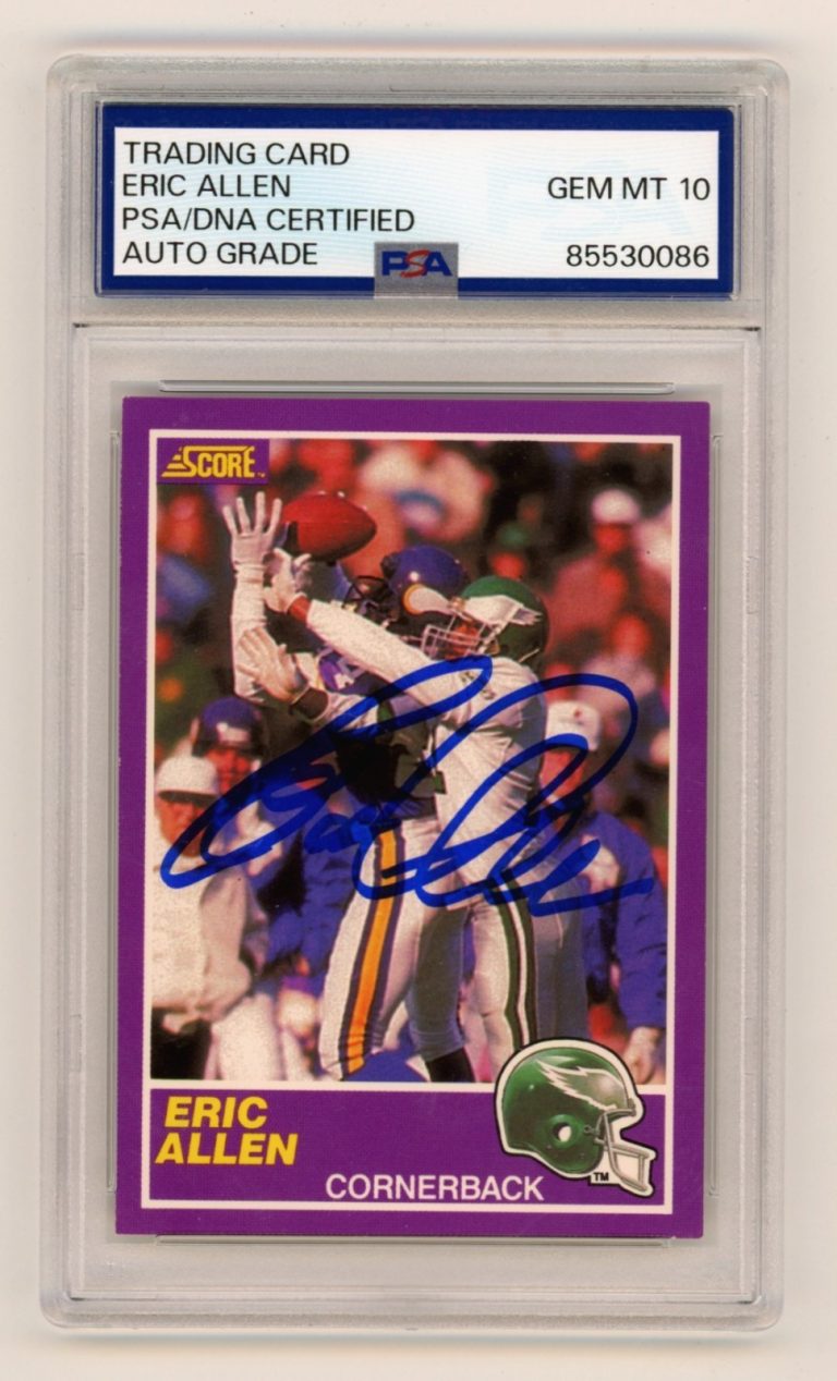Eric Allen 1989 Score Supplemental #380S Signed Rookie RC PSA 10 Auto Eagles