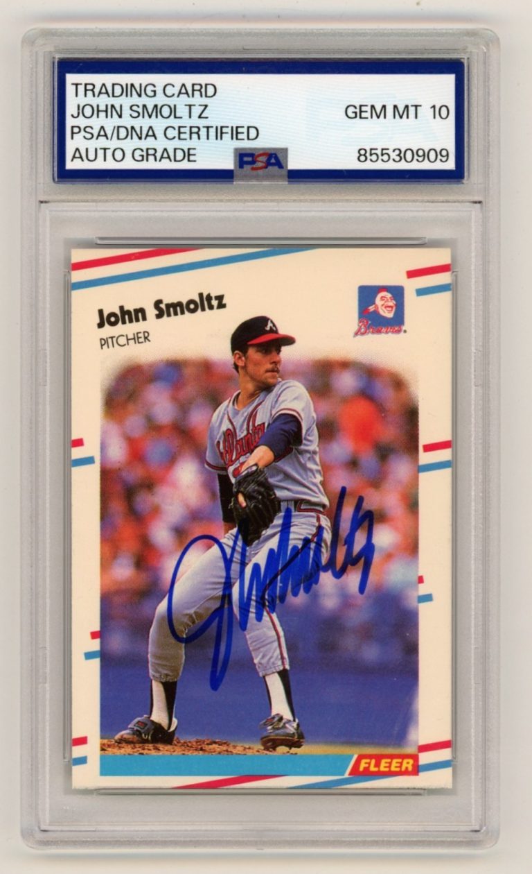 John Smoltz 1988 Fleer Update #U-74 Signed Rookie RC PSA 10 Auto Atlanta Braves