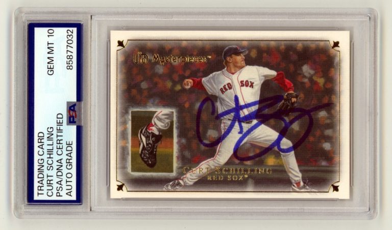 Curt Schilling 2007 Upper Deck Masterpieces #90 Signed Autograph PSA 10 Auto