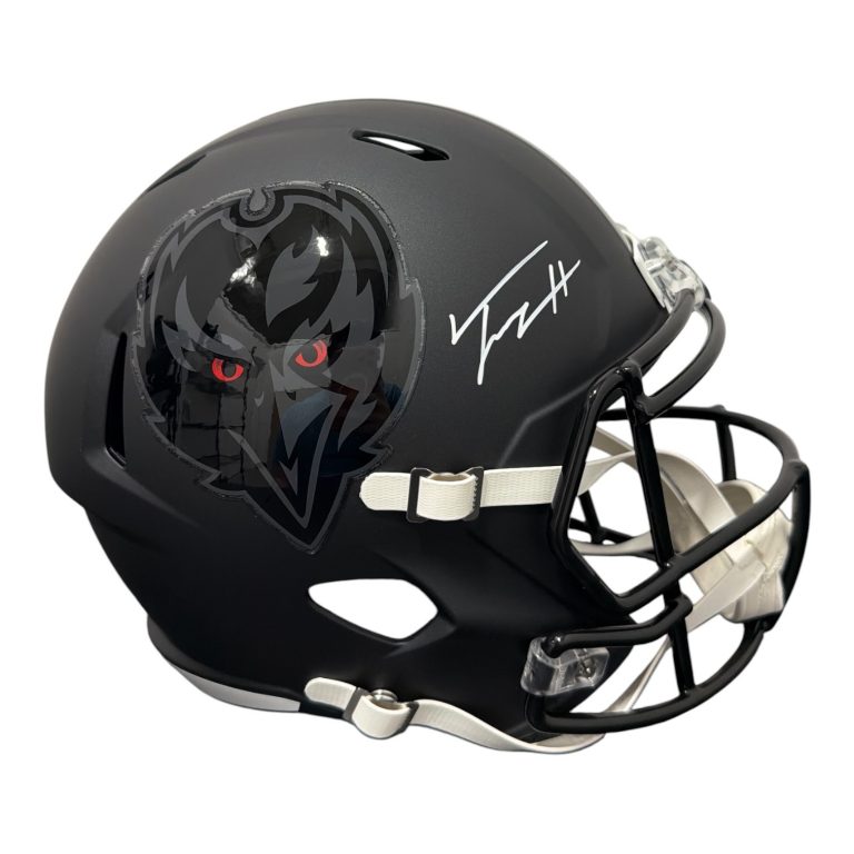 Trey Hendrickson Signed Ravens Alt #2 FS Full Size Helmet JSA Witness COA