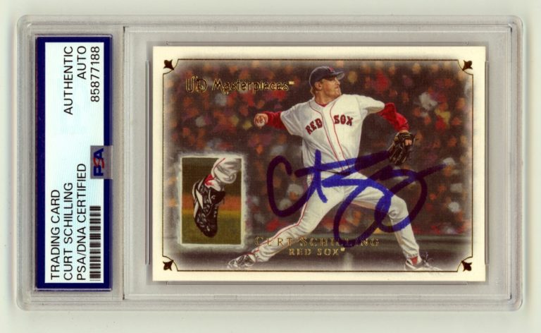 Curt Schilling 2007 Upper Deck Masterpieces #90 Signed PSA Authentic Auto