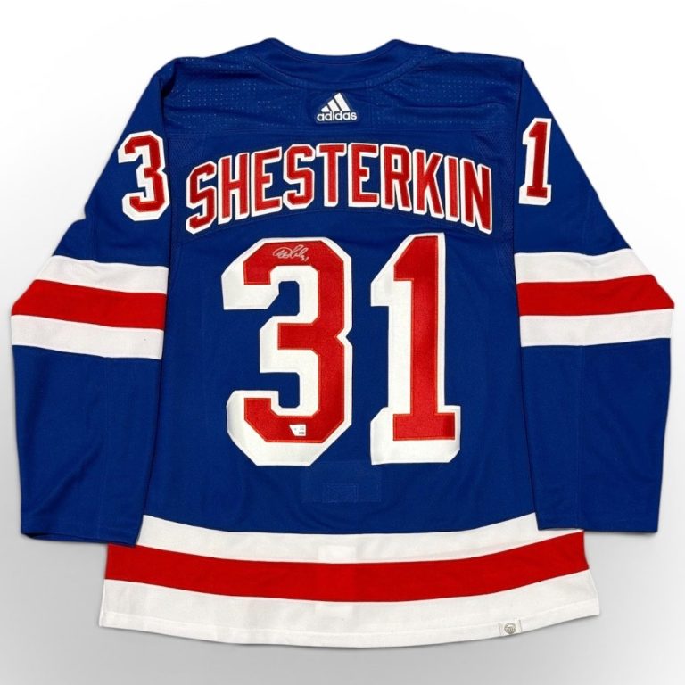 Igor Shesterkin Signed New York Rangers Blue Adidas Jersey FANATICS COA