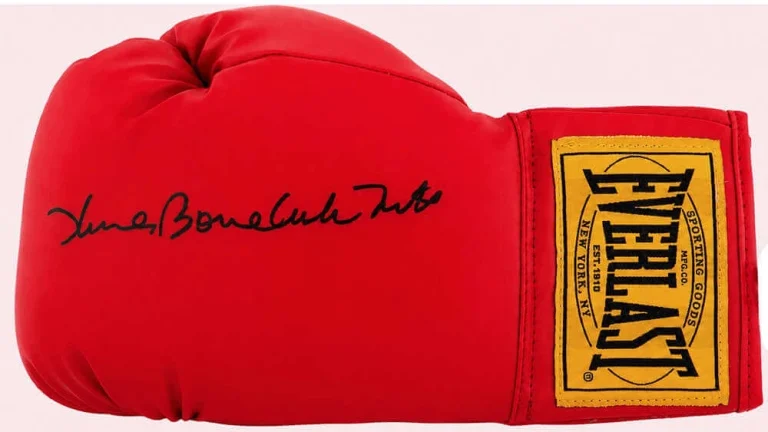 James 'Bonecrusher' Smith Signed Everlast Red Full Size Boxing Glove - (SS COA)
