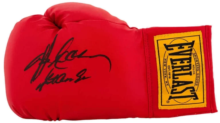 Gerry Cooney Signed Everlast Red Full Size Boxing Glove w/Gentleman - (SS COA)