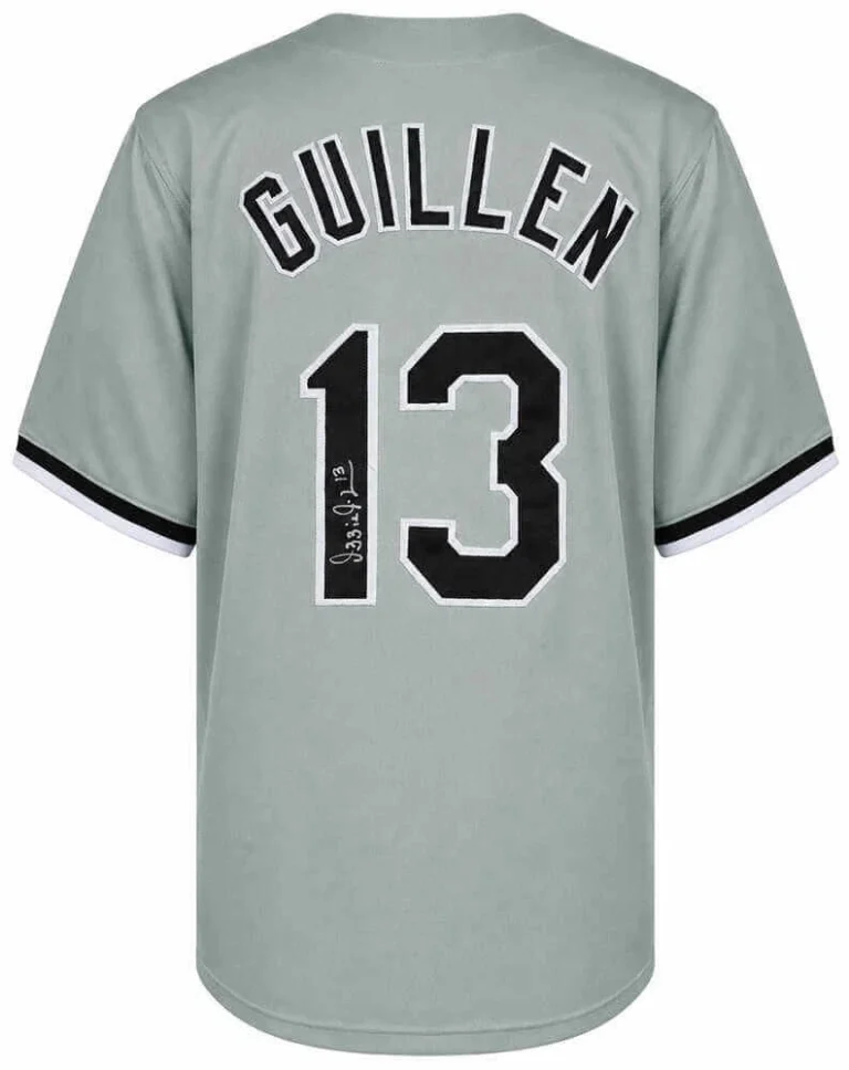 Ozzie Guillen (WHITE SOX) Signed Gray Custom Baseball Jersey - (SCHWARTZ COA)