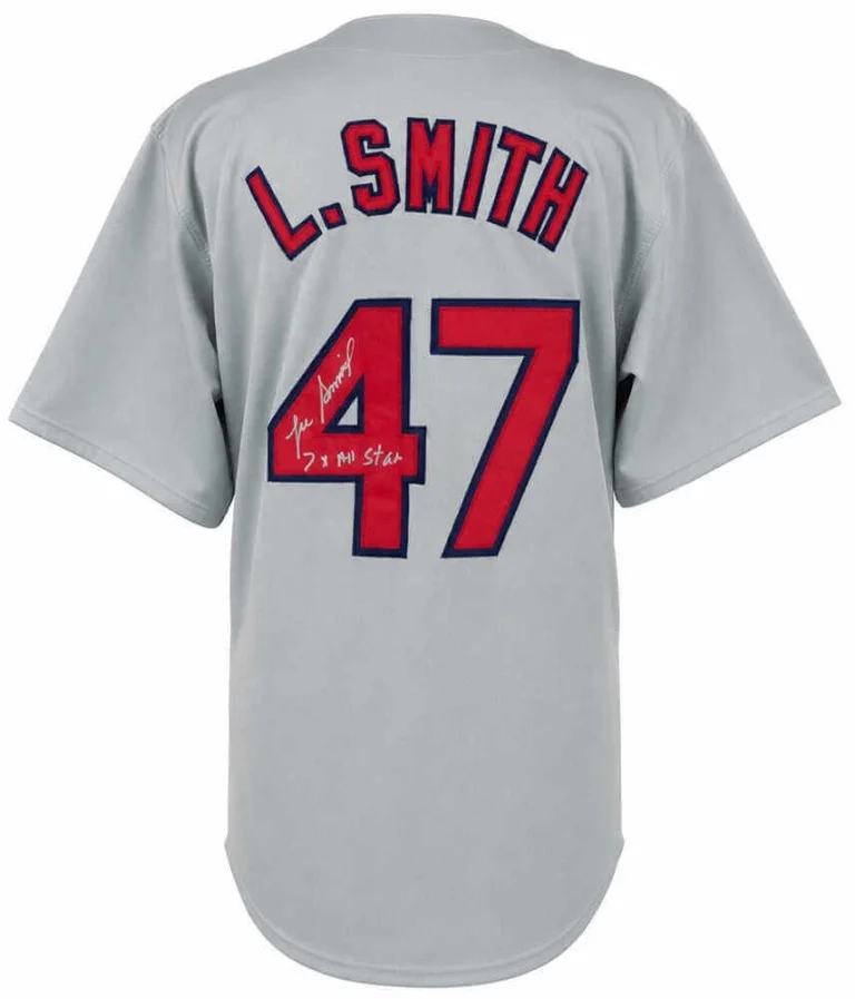 Lee Smith (CARDINALS) Signed Gray Custom Baseball Jersey w/7x All Star -(SS COA)