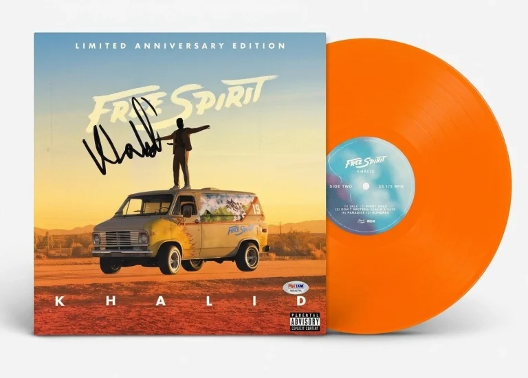 Khalid Signed Vinyl Free Spirit Autographed PSA Authentic Autograph