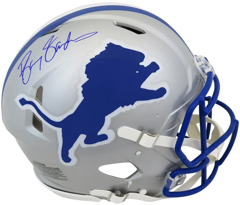 Barry Sanders Signed Detroit Lions TB Riddell Auth ProLine Speed Helmet (SS COA)