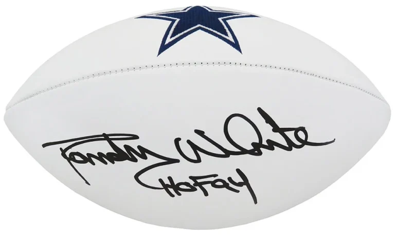 Randy White Signed Dallas Cowboys Wilson White Logo Football w/HOF'94 - (SS COA)