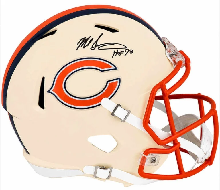 Mike Singletary Signed Bears RETRO Riddell F/S Replica Helmet w/HOF'98 -(SS COA)