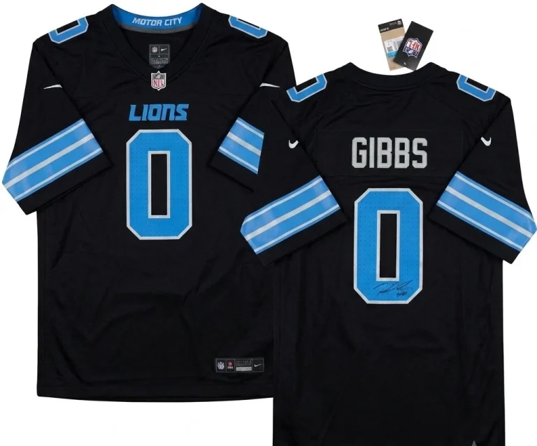 Jahmyr Gibbs Signed Detroit Lions Jersey JSA Authentic Autograph Auth Jersey