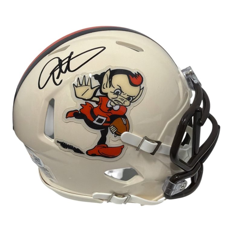 Eric Metcalf Signed Cleveland Browns Retro Mini Helmet JSA Witness COA