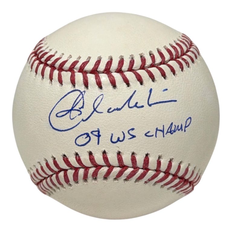 Joba Chamberlain Signed Autographed ROMLB Baseball w/ 09 WS Champs JSA Wit COA