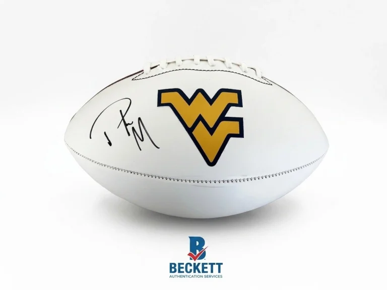 Pat Mcafee Signed Football Beckett Authentic Autograph West Virginia Colts