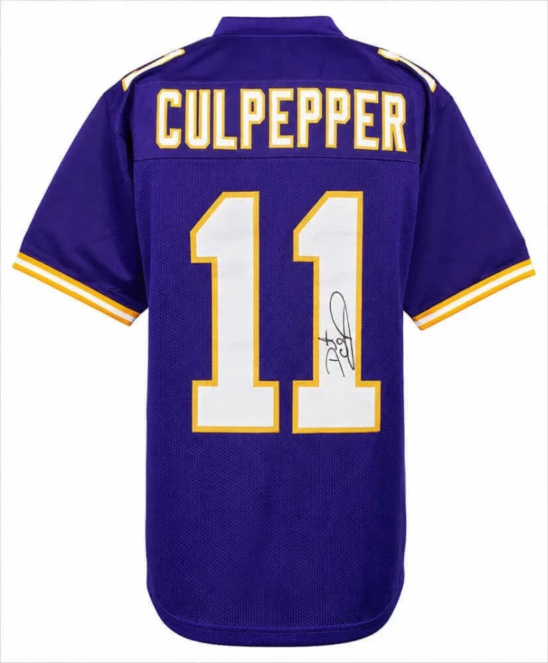Daunte Culpepper Signed Purple T/B Pro Style Custom Football Jersey - (SS COA)
