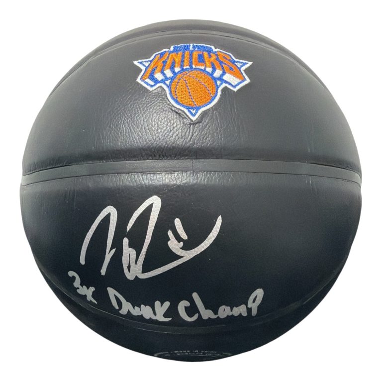 Nate Robinson Signed Knicks Premier Black Basketball w/ 3x Dunk Champ JSA W COA
