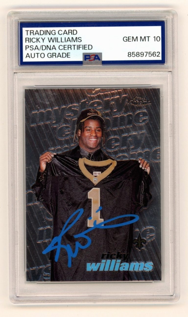 Ricky Williams 1999 Topps Chrome #M16 Mystery Signed Auto Rookie RC PSA 10 Auto