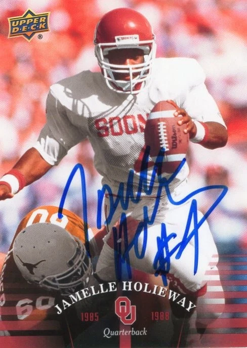 Jamelle Holieway OU Oklahoma Sooners 2011 Upper Deck Signed Autograph Card JSA