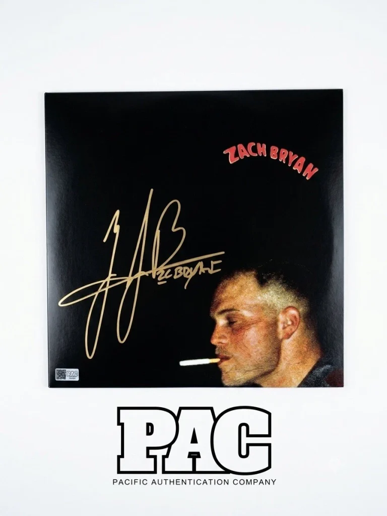 Zach Bryan Signed Self Titled Vinyl Record Pacific Authentication Autograph