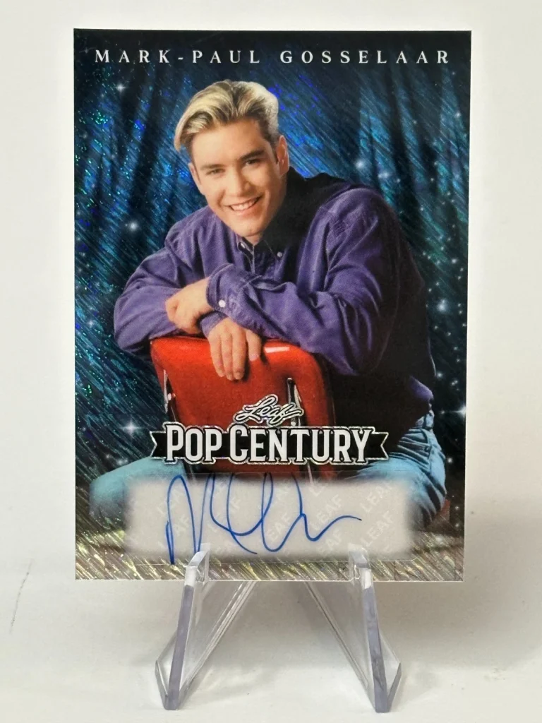 2026 Leaf Metal Pop Century Mark-Paul Gosselaar Blue 1/1 Signed Autograph Card