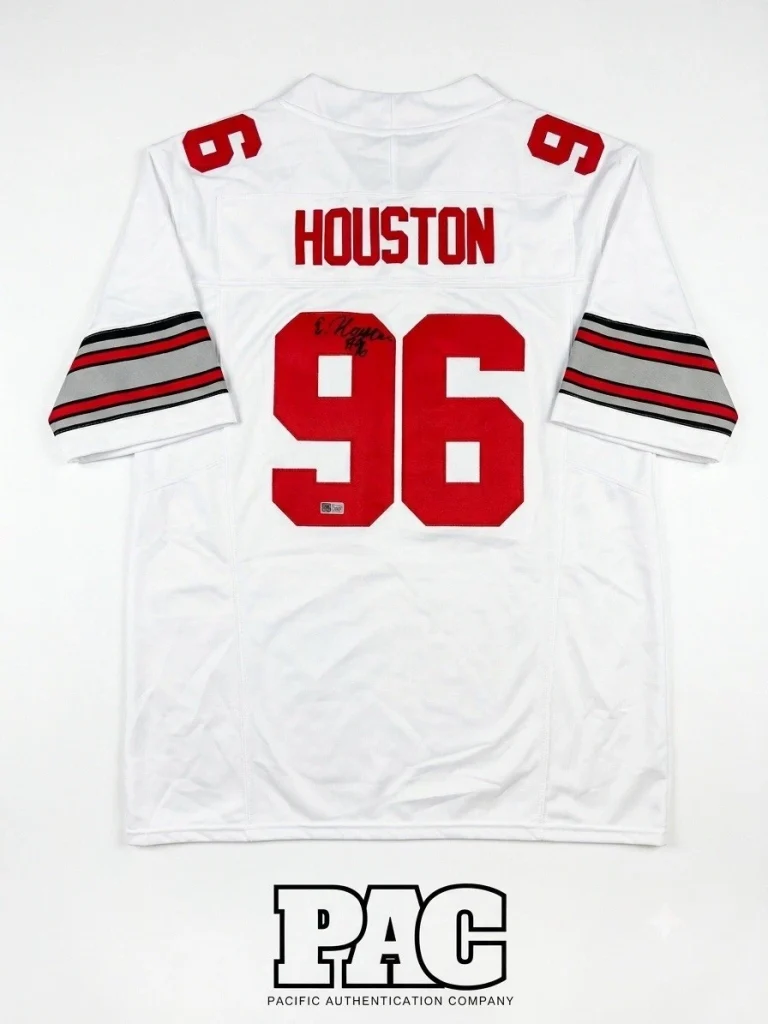 Eddrick Houston Signed Jersey Pacific Authentic Autograph Ohio State Buckeyes