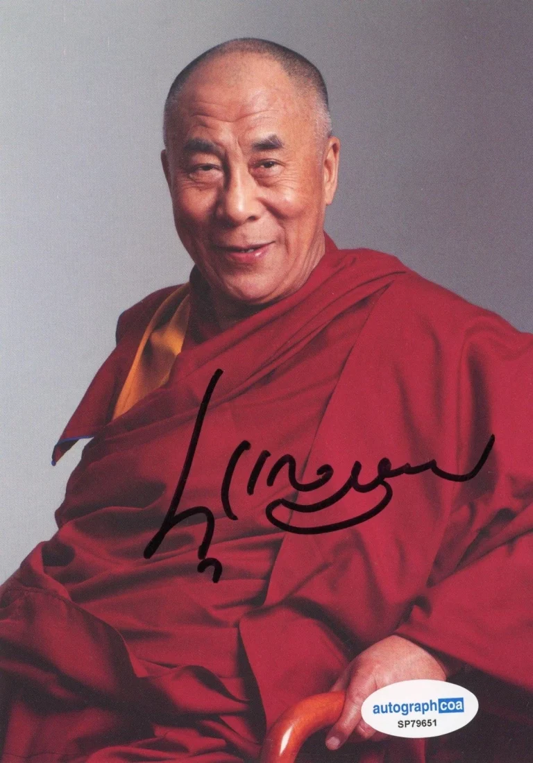 Dalai Lama AUTOGRAPH Signed Tibet His Holiness Tenzin Gyatso 5x7 Photo B ACOA