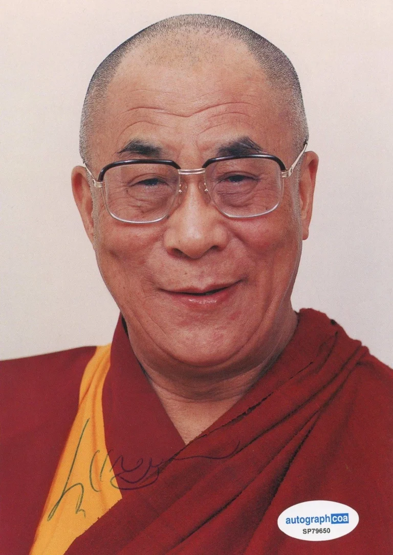 Dalai Lama AUTOGRAPH Signed Tibet His Holiness Tenzin Gyatso 5x7 Photo ACOA