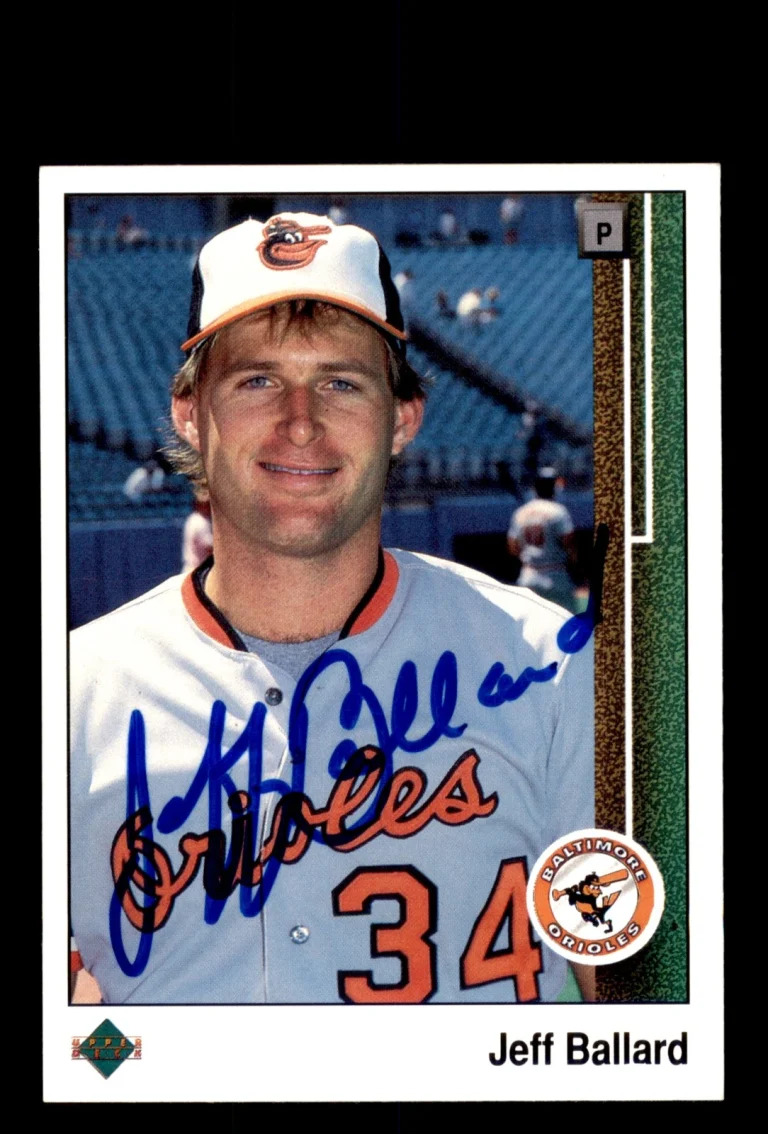 Signed Baseball Card Auto Jeff Ballard 1989 Upper Deck #595 Baltimore Orioles