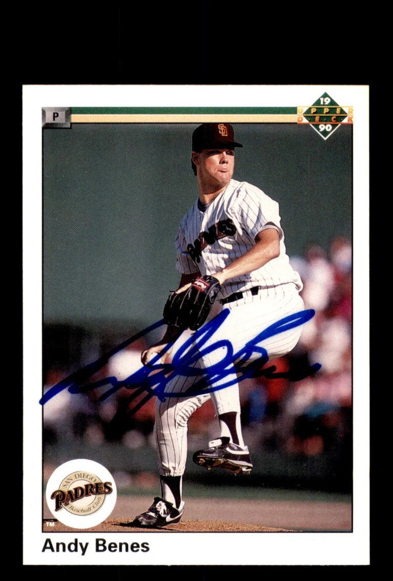 Signed Baseball Card Auto Andy Benes 1990 Upper Deck #55 San Diego Padres