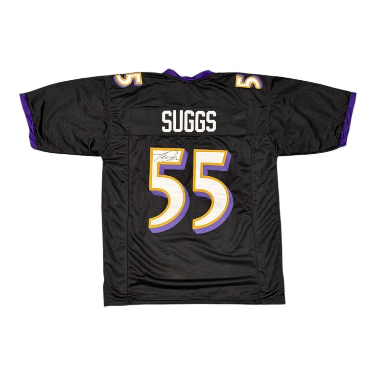 Terrell Suggs Signed Baltimore Ravens Custom Jersey JSA Witness COA