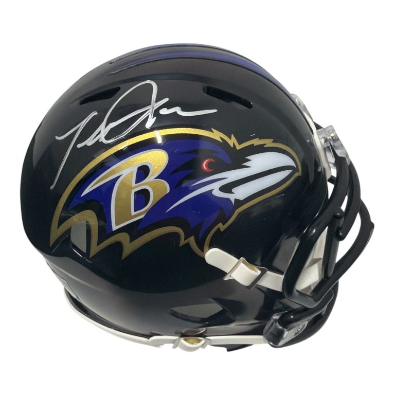 Terrell Suggs Signed Baltimore Ravens Speed Mini Helmet JSA Witness COA
