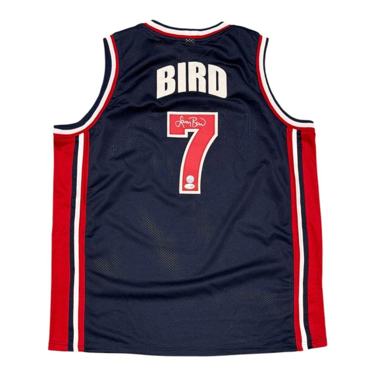 Larry Bird Signed Dream Team USA Custom Jersey JSA Witness COA + Bird Holo