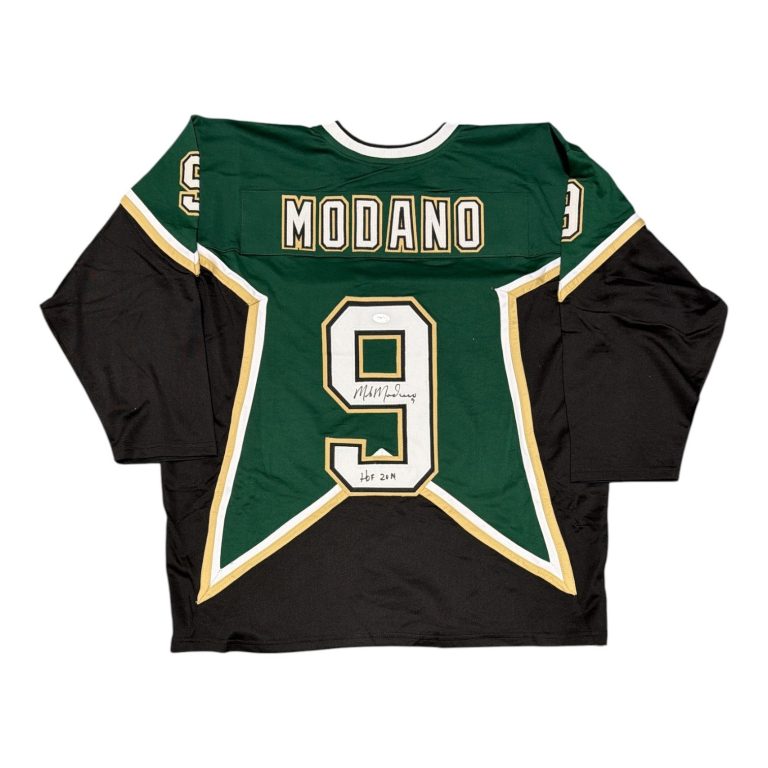 Mike Modano Signed Autographed Dallas Stars Custom Jersey w/ HOF 2014 JSA COA