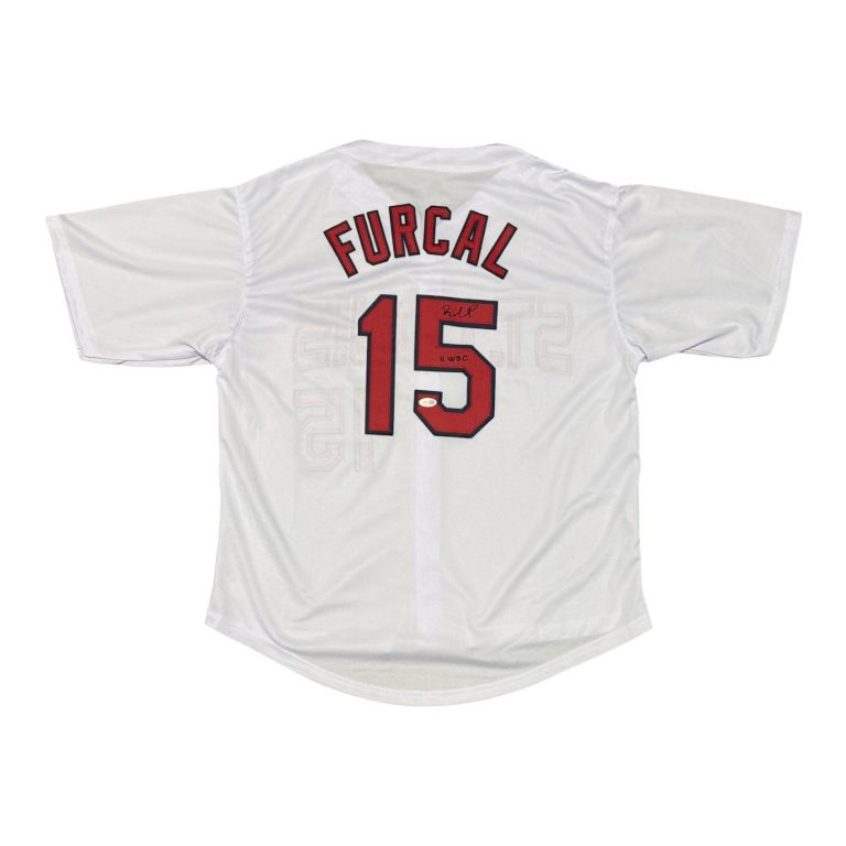 Rafael Furcal Signed St. Louis Cardinals Custom Jersey w/ 11 WSC JSA Witness COA