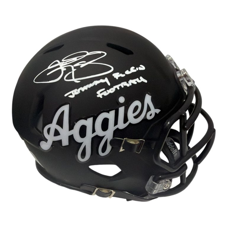 Johnny Manziel Signed Texas A&M Mini Helmet w/ Johnny F**kin Football JSA W COA